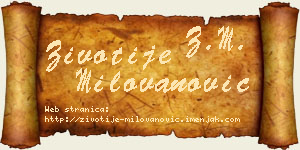 Životije Milovanović vizit kartica